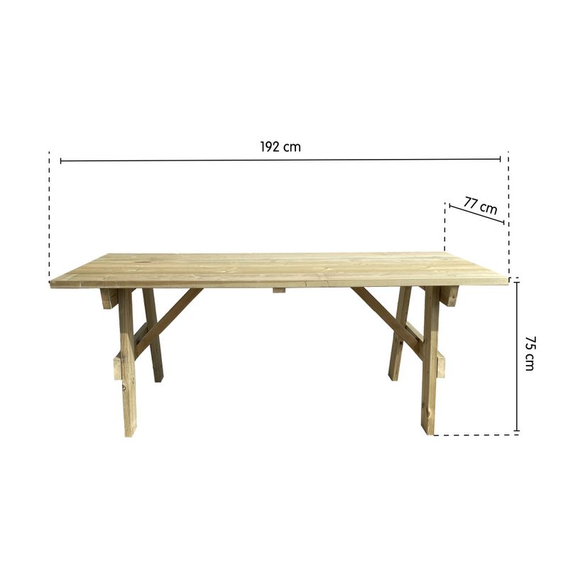 Solid hagebord i impregnert treverk